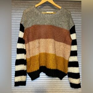 Evereve John + Jenn Striped Multicolor Sweater